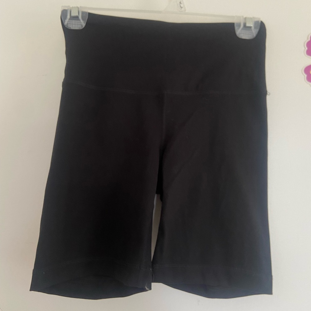 Yogalicious Black Bike Shorts with Elastic Waistband
